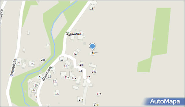 Szczawnica, Staszowa, 18b, mapa Szczawnica