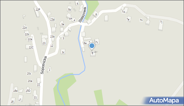 Szczawnica, Staszowa, 6, mapa Szczawnica