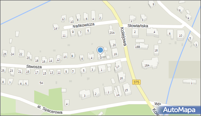 Szczawno-Zdrój, Stwosza Wita, 2, mapa Szczawno-Zdrój