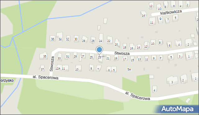 Szczawno-Zdrój, Stwosza Wita, 23, mapa Szczawno-Zdrój