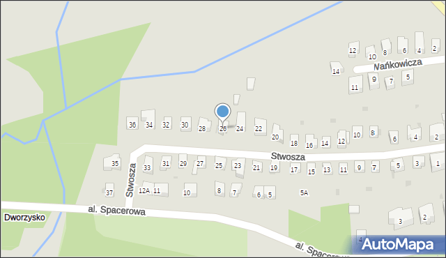 Szczawno-Zdrój, Stwosza Wita, 26, mapa Szczawno-Zdrój