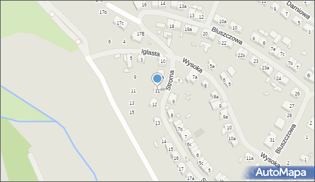 Szczecin, Stroma, 11, mapa Szczecina