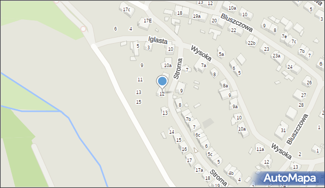 Szczecin, Stroma, 12, mapa Szczecina