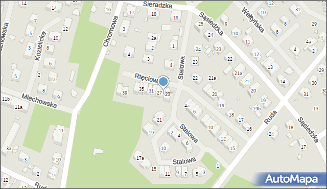 Szczecin, Stalowa, 25, mapa Szczecina