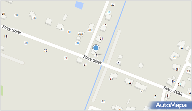 Szczecin, Stary Szlak, 12, mapa Szczecina