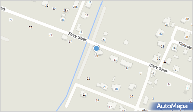 Szczecin, Stary Szlak, 13, mapa Szczecina