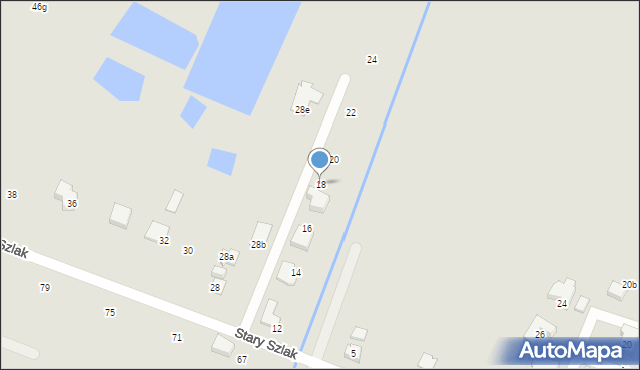 Szczecin, Stary Szlak, 18, mapa Szczecina