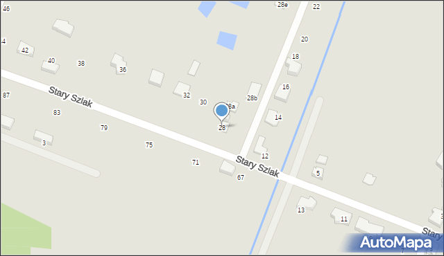 Szczecin, Stary Szlak, 28, mapa Szczecina