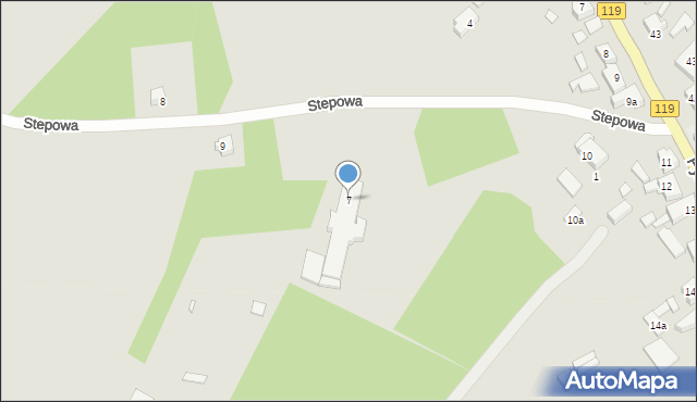 Szczecin, Stepowa, 7, mapa Szczecina