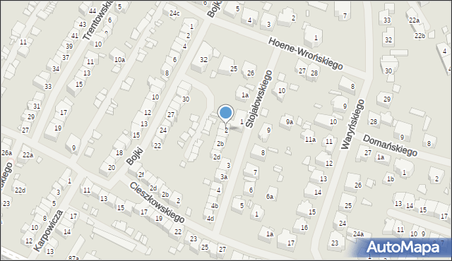 Szczecin, Stojałowskiego Stanisława, ks., 2, mapa Szczecina