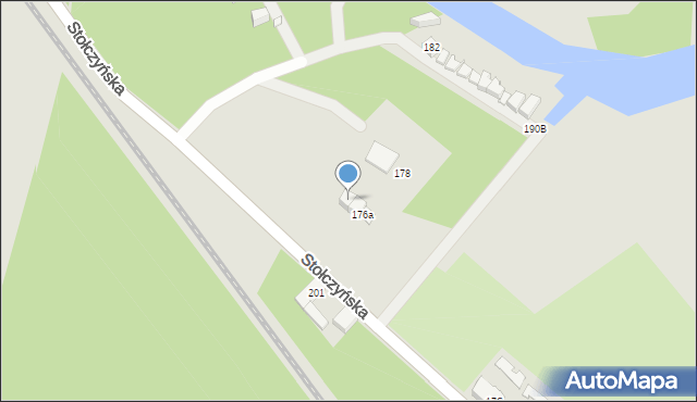 Szczecin, Stołczyńska, 176b, mapa Szczecina