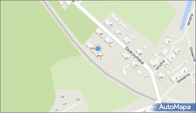 Szczecin, Stołczyńska, 187a, mapa Szczecina