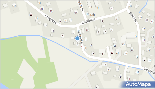 Szczepańcowa, Strażacka, 4, mapa Szczepańcowa