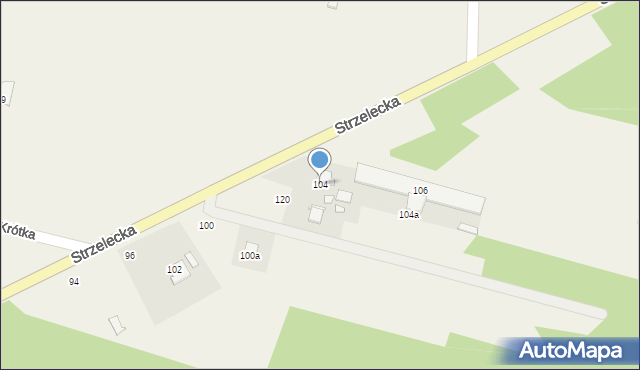 Szczepanek, Strzelecka, 104, mapa Szczepanek