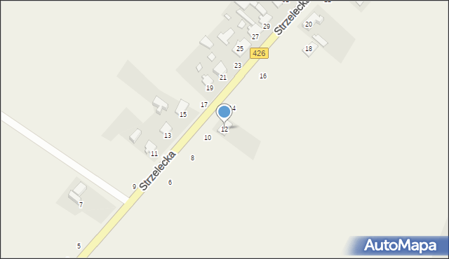 Szczepanek, Strzelecka, 12, mapa Szczepanek