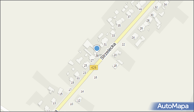 Szczepanek, Strzelecka, 29, mapa Szczepanek