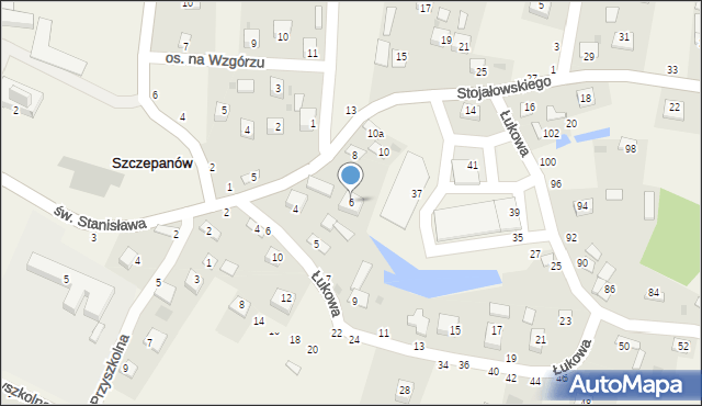 Szczepanów, Stojałowskiego Stanisława, ks., 6, mapa Szczepanów