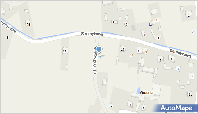 Szczerców, Strumykowa, 19, mapa Szczerców