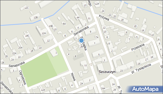 Szczuczyn, Strażacka, 15, mapa Szczuczyn