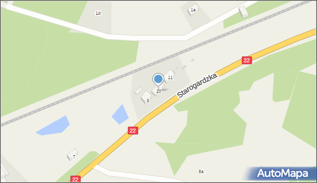 Szpęgawsk, Starogardzka, 10, mapa Szpęgawsk