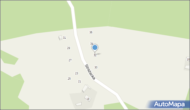 Tanina, Strażacka, 32, mapa Tanina