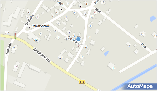 Tarnobrzeg, Strażacka, 1, mapa Tarnobrzegu