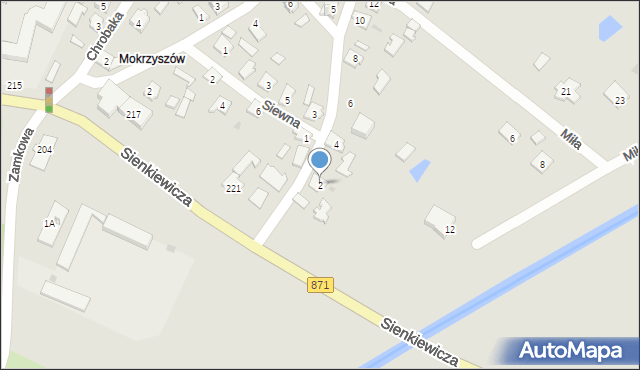 Tarnobrzeg, Strażacka, 2, mapa Tarnobrzegu