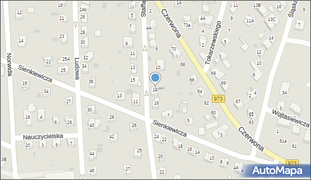 Tarnów, Staffa Leopolda, 14, mapa Tarnów