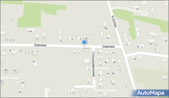 Tarnów, Stalowa, 4, mapa Tarnów