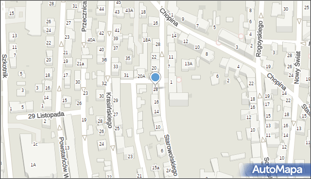 Tarnów, Starowolskiego Szymona, 18, mapa Tarnów