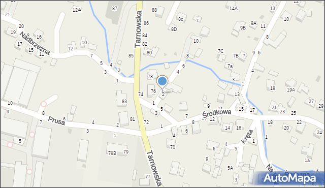 Tarnowiec, Stara, 2, mapa Tarnowiec