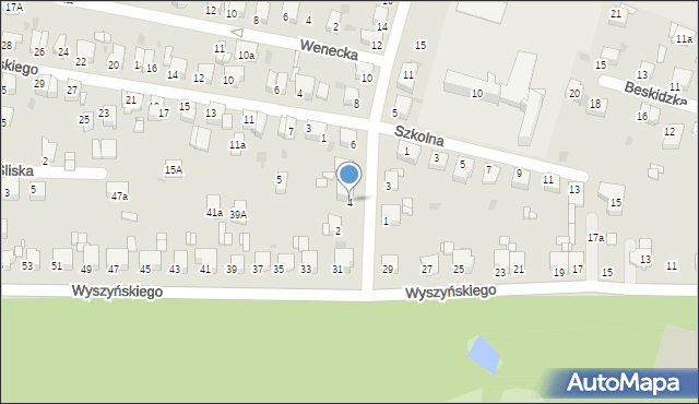 Tarnowskie Góry, Strzelców Bytomskich, 4, mapa Tarnowskie Góry