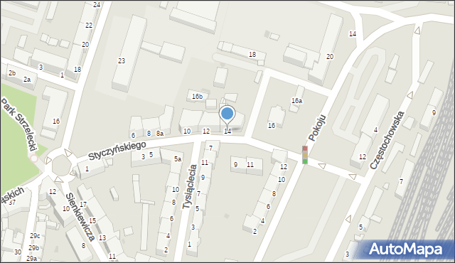 Tarnowskie Góry, Styczyńskiego Jana, 14, mapa Tarnowskie Góry
