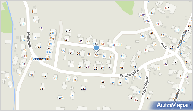 Tarnowskie Góry, Strzelnicza, 30, mapa Tarnowskie Góry