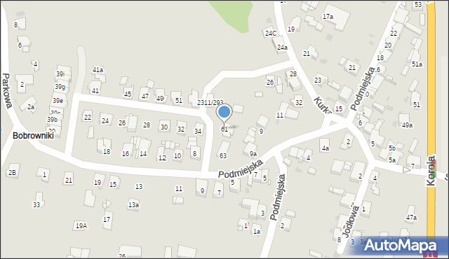 Tarnowskie Góry, Strzelnicza, 61, mapa Tarnowskie Góry