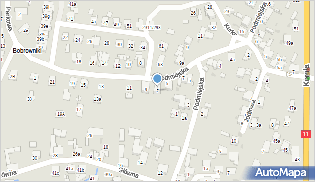 Tarnowskie Góry, Strzelnicza, 7, mapa Tarnowskie Góry