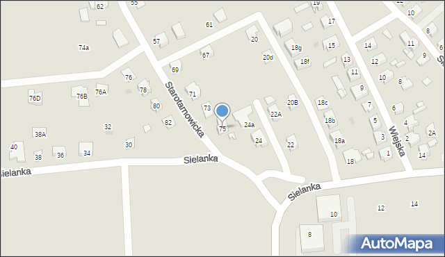 Tarnowskie Góry, Starotarnowicka, 75, mapa Tarnowskie Góry