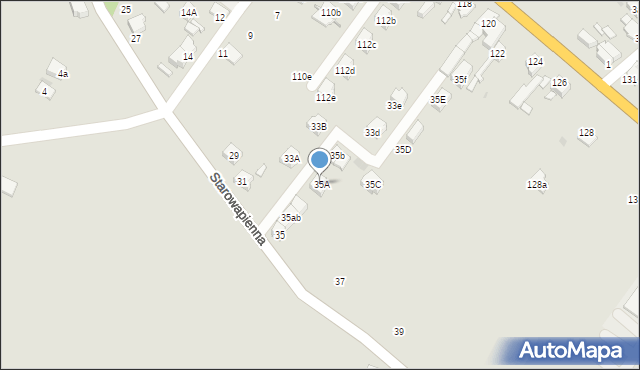 Tarnowskie Góry, Starowapienna, 35A, mapa Tarnowskie Góry