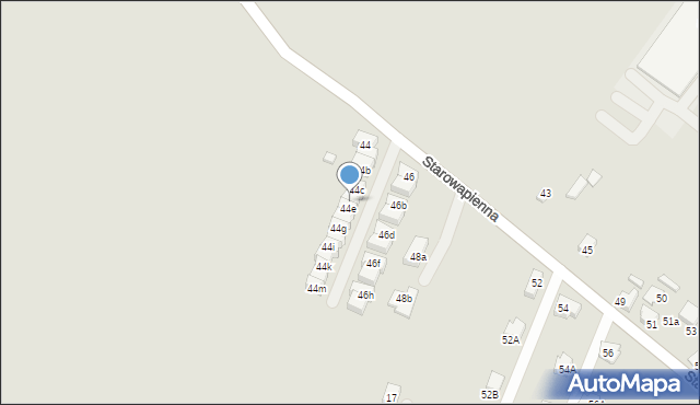 Tarnowskie Góry, Starowapienna, 44d, mapa Tarnowskie Góry