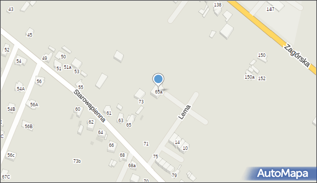 Tarnowskie Góry, Starowapienna, 65a, mapa Tarnowskie Góry