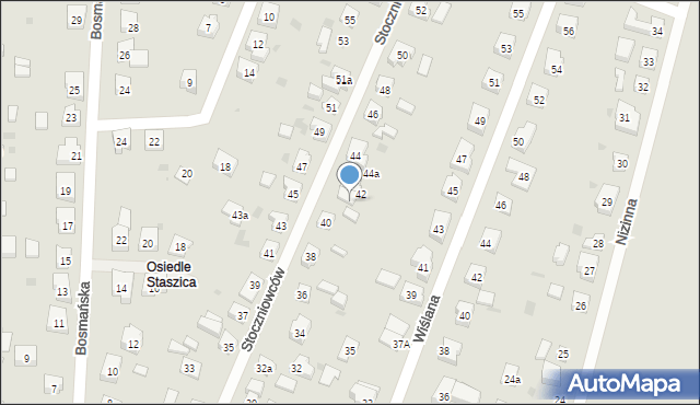 Tczew, Stoczniowców, 42A, mapa Tczew