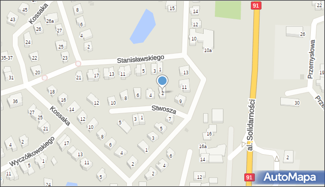 Tczew, Stwosza Wita, 2, mapa Tczew