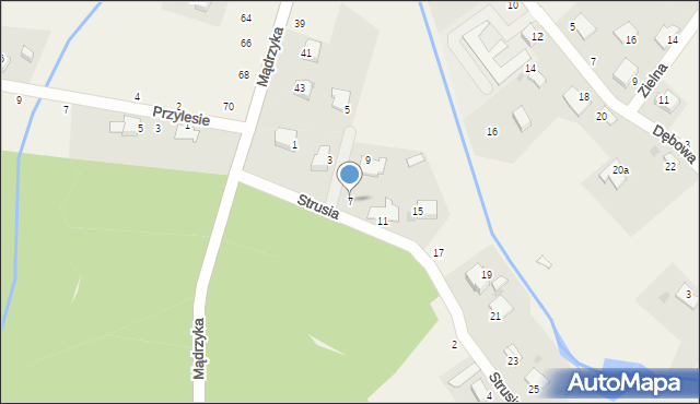 Tenczynek, Strusia, 7, mapa Tenczynek