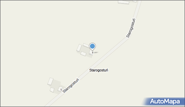 Tomaszewo, Starogostuń, 7, mapa Tomaszewo