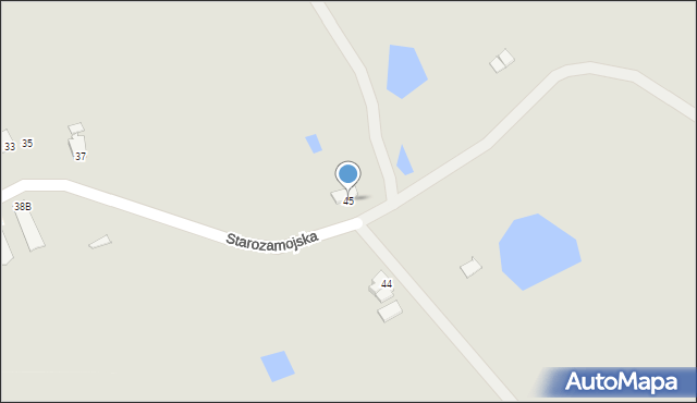 Tomaszów Lubelski, Starozamojska, 45, mapa Tomaszów Lubelski