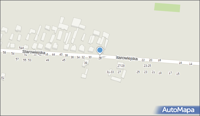 Tomaszów Mazowiecki, Starowiejska, 28, mapa Tomaszów Mazowiecki