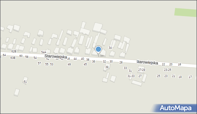Tomaszów Mazowiecki, Starowiejska, 36A, mapa Tomaszów Mazowiecki