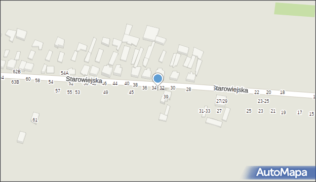 Tomaszów Mazowiecki, Starowiejska, 41B, mapa Tomaszów Mazowiecki