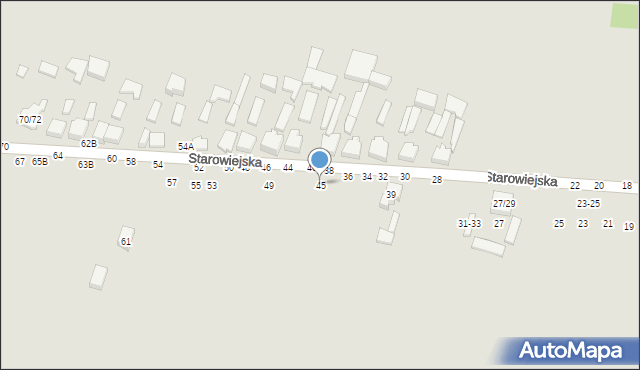 Tomaszów Mazowiecki, Starowiejska, 45, mapa Tomaszów Mazowiecki