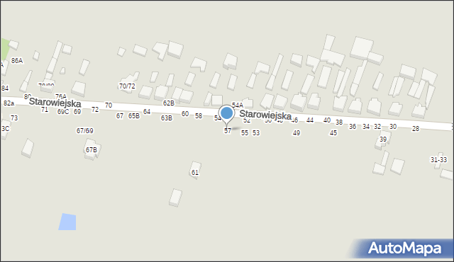 Tomaszów Mazowiecki, Starowiejska, 57, mapa Tomaszów Mazowiecki